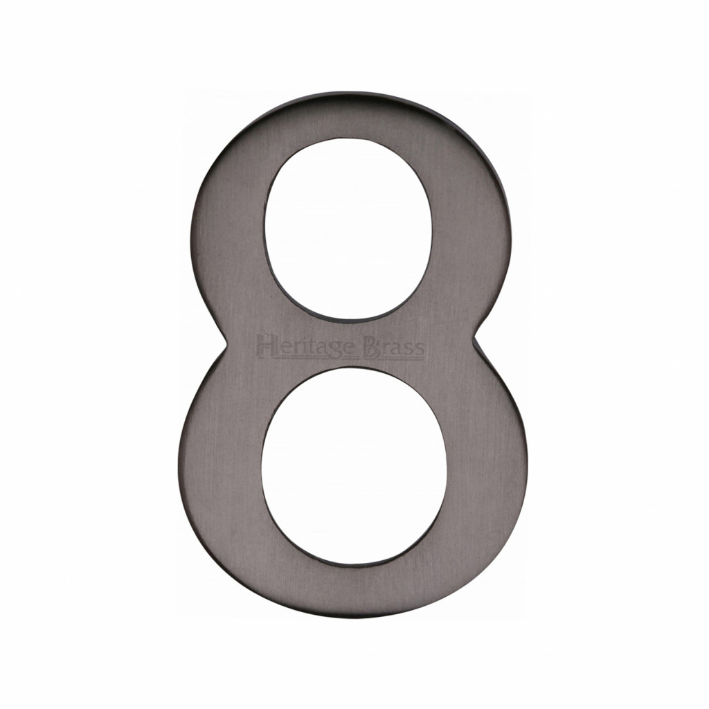 Heritage Brass Numeral 8 - 51mm  – Self Adhesive